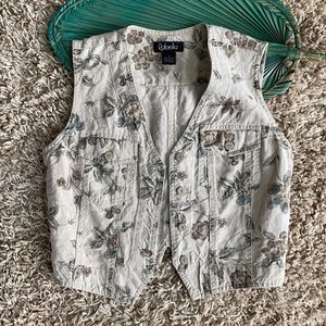 Rafaella Tan Floral Vest